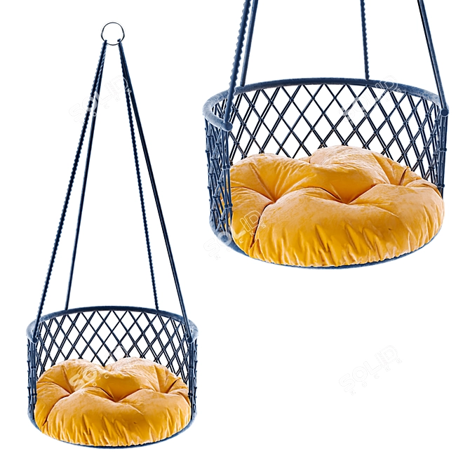 Cozy Hammock Hanging Chair 3D model image 1