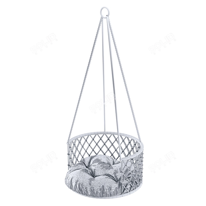 Cozy Hammock Hanging Chair 3D model image 2