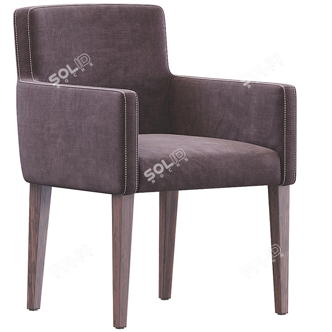 Elegant Petra Chair 3D model image 1