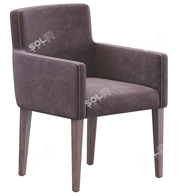 Elegant Petra Chair 3D model image 4