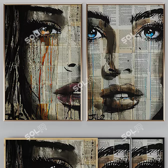 Stunning Framed Canvas Painting.| Aliexpress 3D model image 1