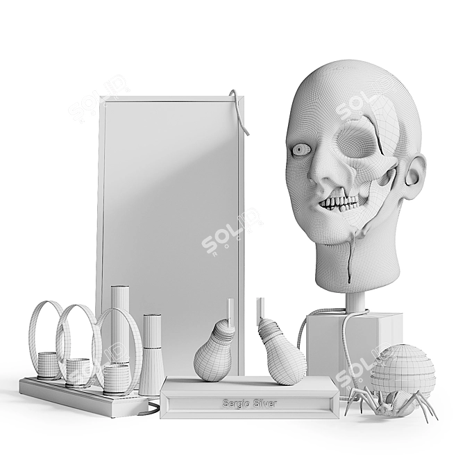 Decorative Collection: Art, Candles, Bust, and More 3D model image 9