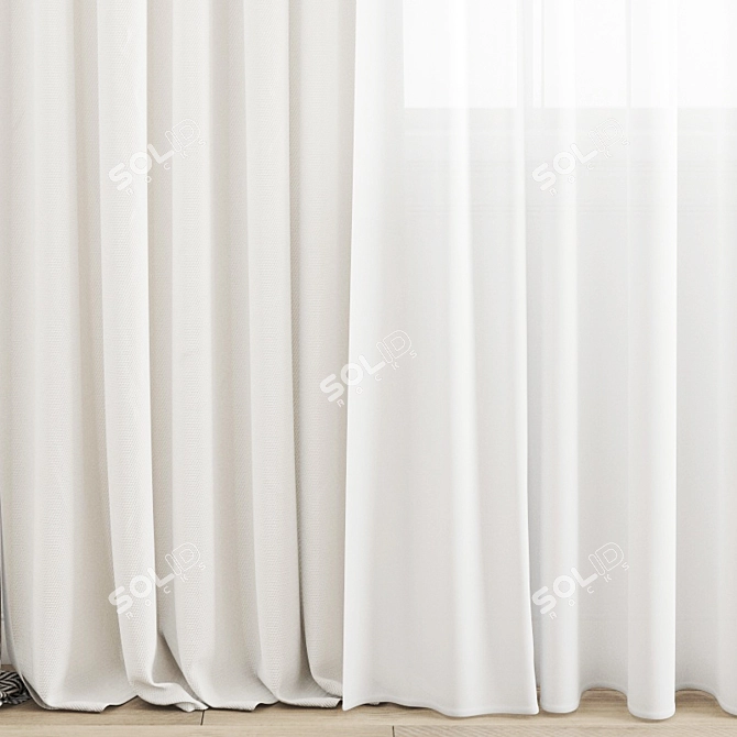 Polygonal Curtain Model - High Quality 3D model image 3