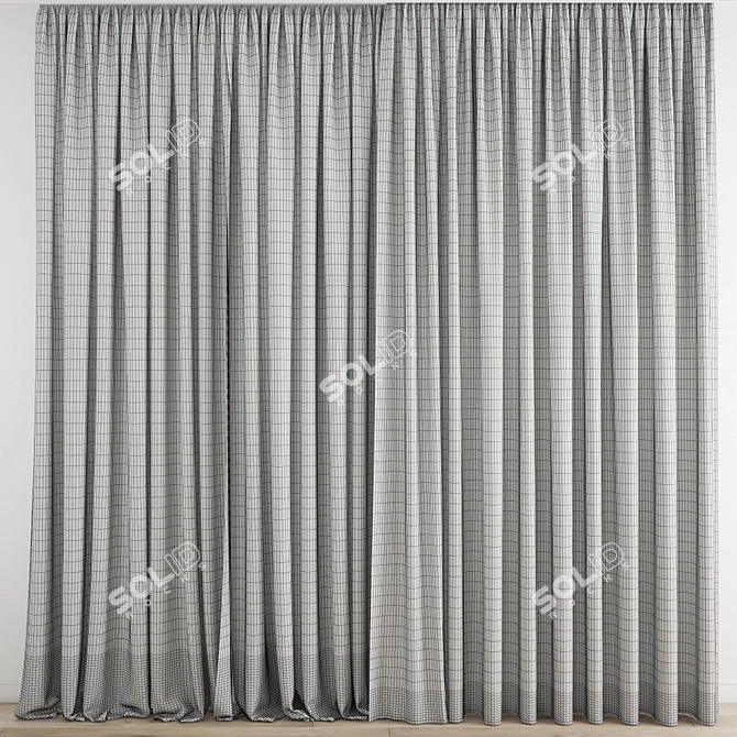 Polygonal Curtain Model - High Quality 3D model image 4