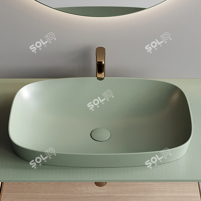 Fiora Sen Double Wall-Mounted Vanity Set 3D model image 3