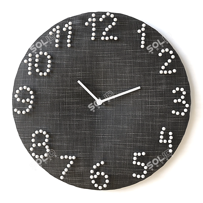 Stylish Seamstress Wall Clock 3D model image 2