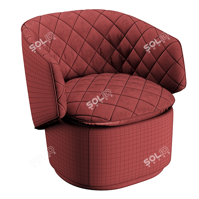 Sleek Swivel Chair: Customizable & Compact 3D model image 6