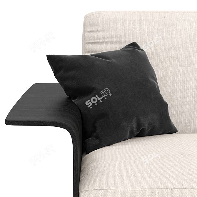 Contemporary Sistema Sofa: Sleek Design 3D model image 4