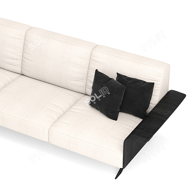 Contemporary Sistema Sofa: Sleek Design 3D model image 5