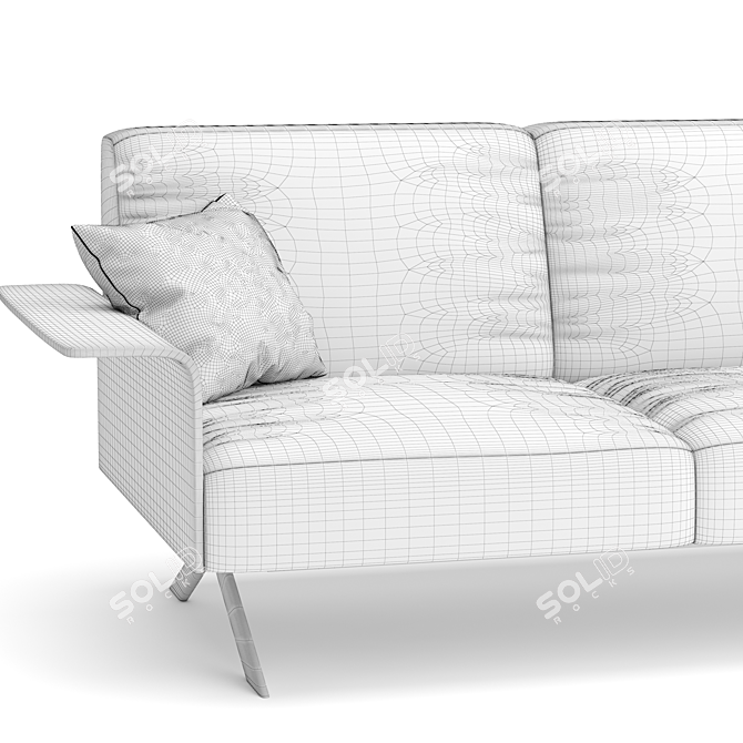 Contemporary Sistema Sofa: Sleek Design 3D model image 6