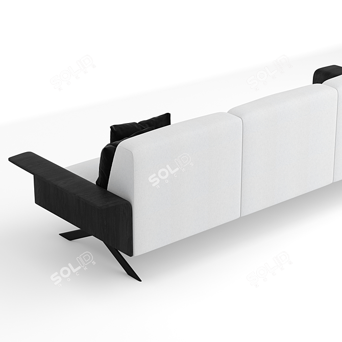 Contemporary Sistema Sofa: Sleek Design 3D model image 9