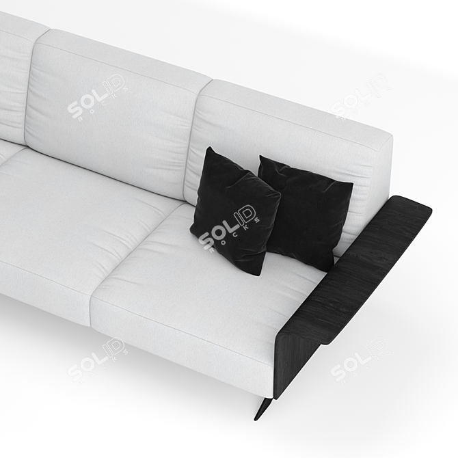Contemporary Sistema Sofa: Sleek Design 3D model image 11