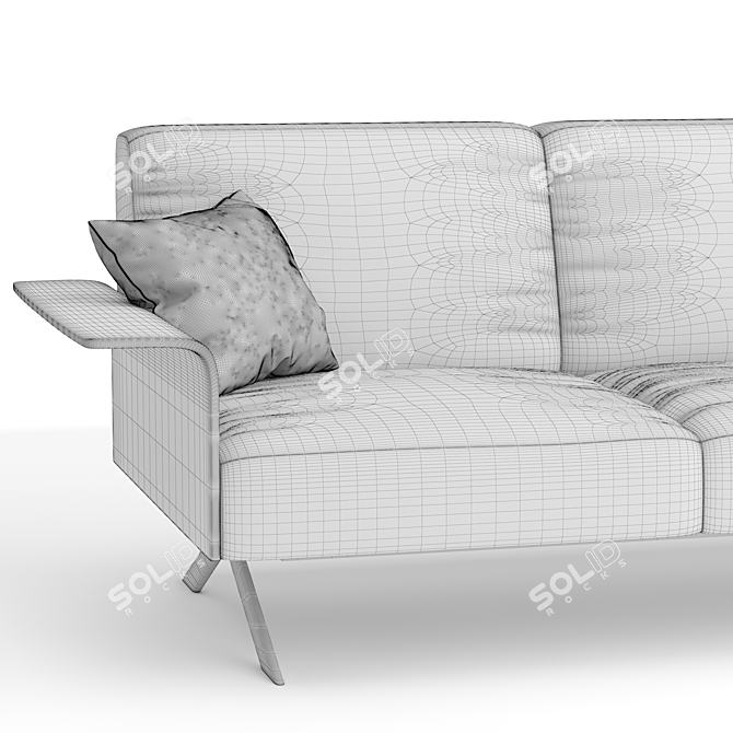 Contemporary Sistema Sofa: Sleek Design 3D model image 12