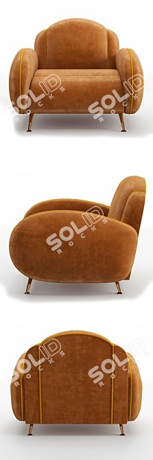 Modern Miller Armchair: Stylish Design 3D model image 2