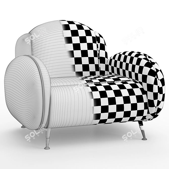 Modern Miller Armchair: Stylish Design 3D model image 5