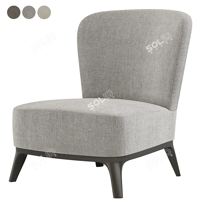 Elegant Jolie Armchair: Versatile Colors & Materials 3D model image 1