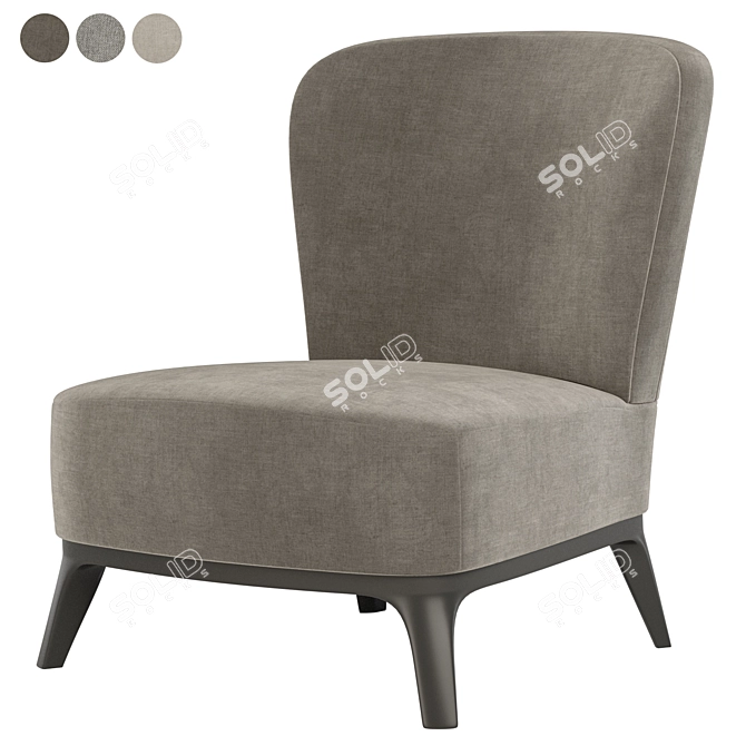 Elegant Jolie Armchair: Versatile Colors & Materials 3D model image 2