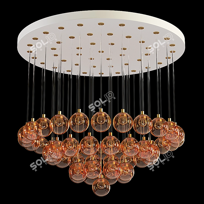 Handle Studio Cascade: Elegant 3D Suspension Light 3D model image 2