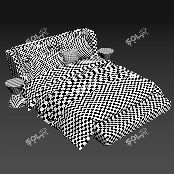 Title: Minotti Reeves Bed: Sleek and Stylish 3D model image 6