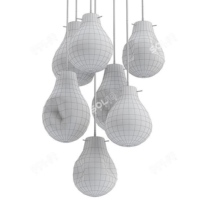 Glorious Ruby Suspension Lamp 3D model image 2