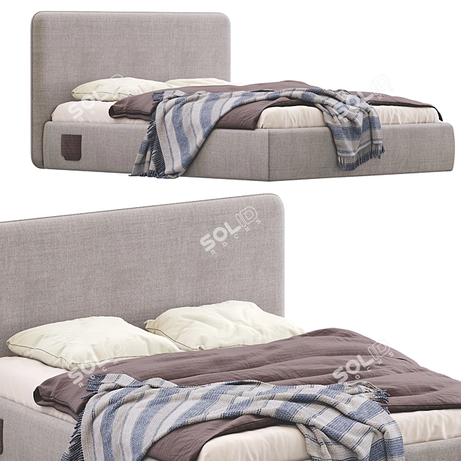 Modern Argos Bed: Sleek Design, Easy Assembly 3D model image 3
