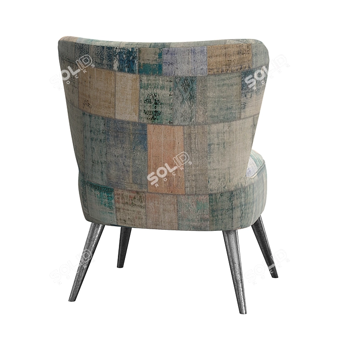 Vintage Patchwork Lolita Chair 3D model image 4