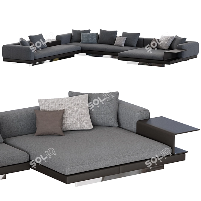 Minimalista Connery Sofa Set 3D model image 1