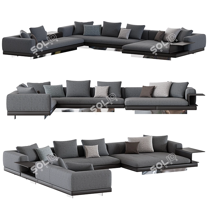 Minimalista Connery Sofa Set 3D model image 2