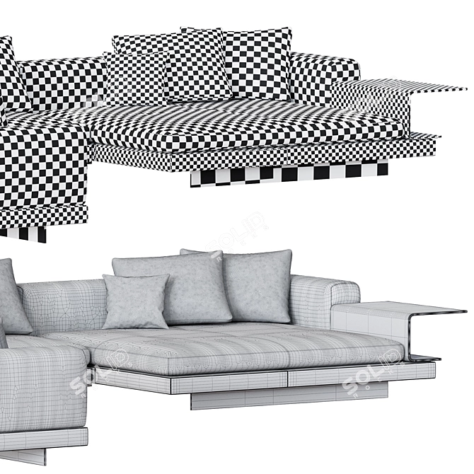 Minimalista Connery Sofa Set 3D model image 4