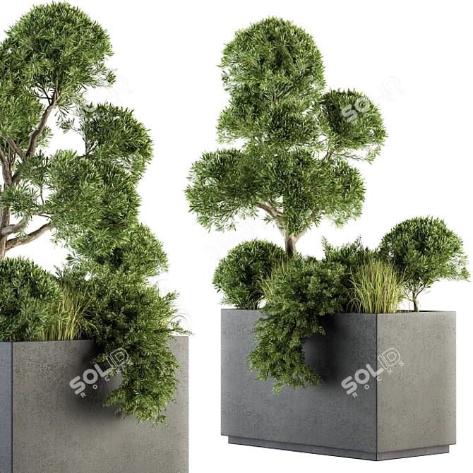 Green Oasis Outdoor Set 3D model image 1