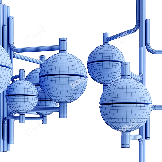 Elegant ANDROS Pendant Collection 3D model image 5