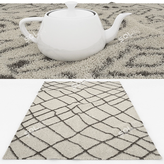 Versatile Set of 6 Rugs 3D model image 2