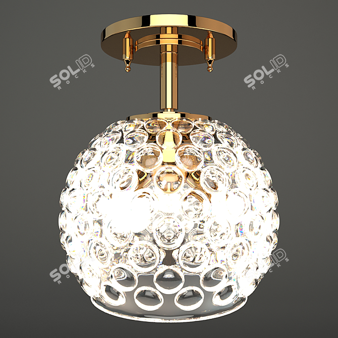 Czech Crystal Chandelier FEBA: Elegant Lighting Bliss 3D model image 1