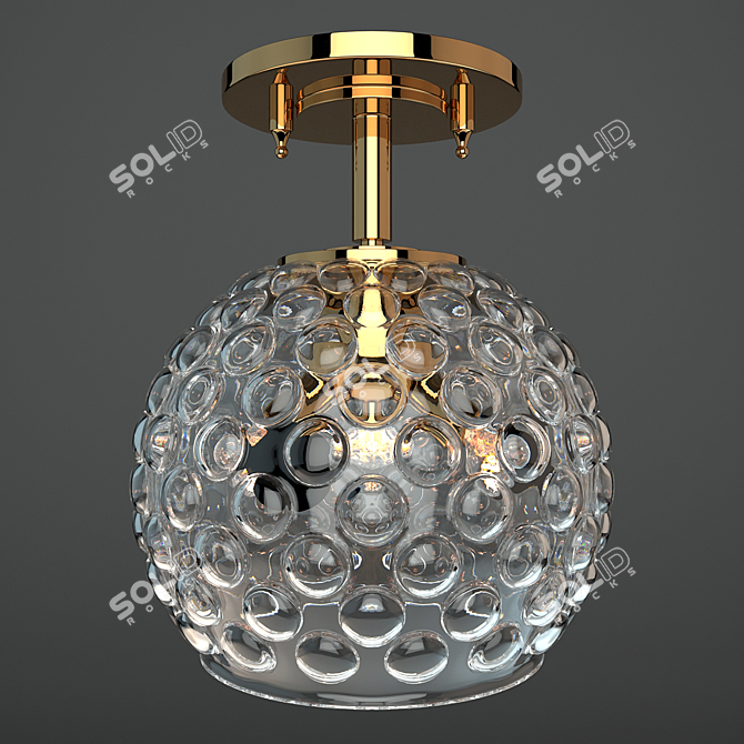 Czech Crystal Chandelier FEBA: Elegant Lighting Bliss 3D model image 2