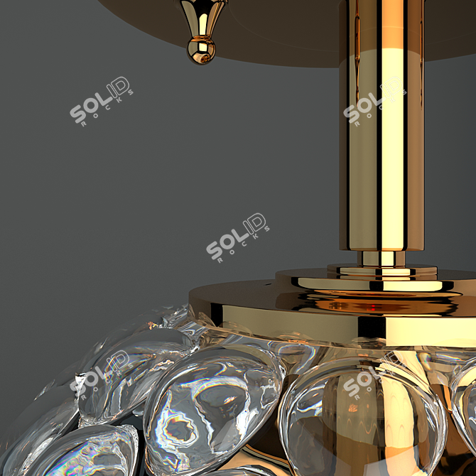 Czech Crystal Chandelier FEBA: Elegant Lighting Bliss 3D model image 4