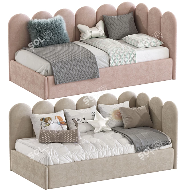 Stylish Multifunctional Sofa Bed 3D model image 1