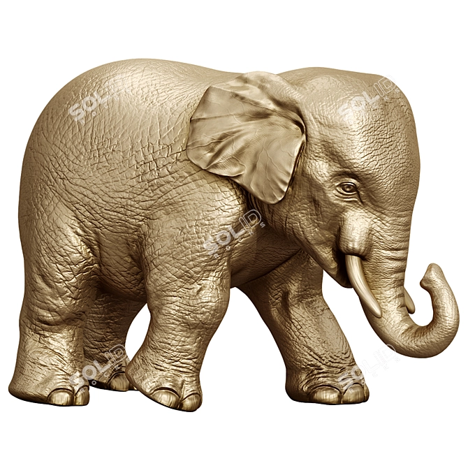 Elephant Sculpture 2013 - Unique Decor Piece 3D model image 2