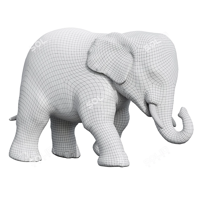 Elephant Sculpture 2013 - Unique Decor Piece 3D model image 5