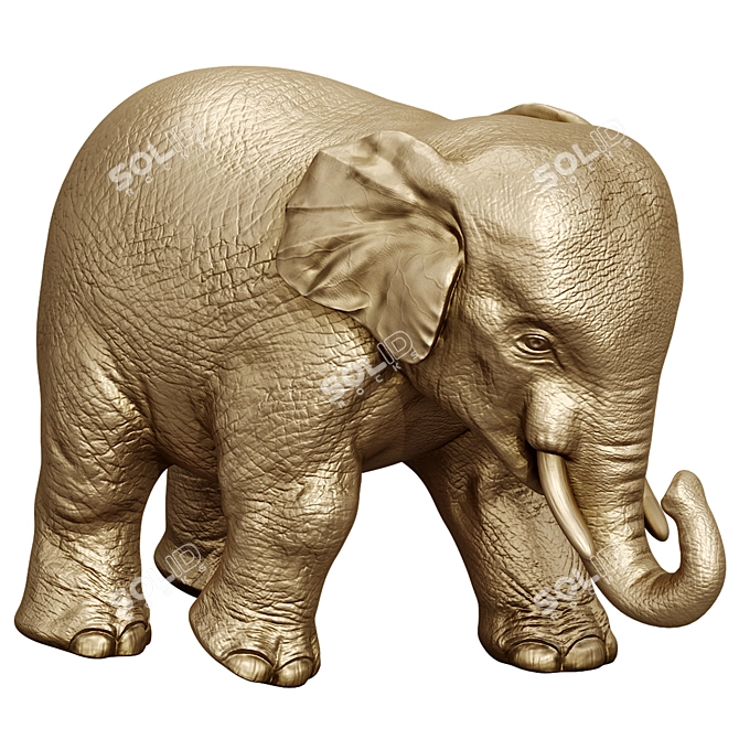 Elephant Sculpture 2013 - Unique Decor Piece 3D model image 6