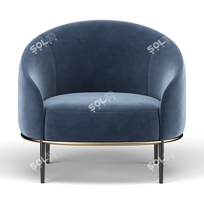 Elegant and Comfy Yoisho Armchair 3D model image 3