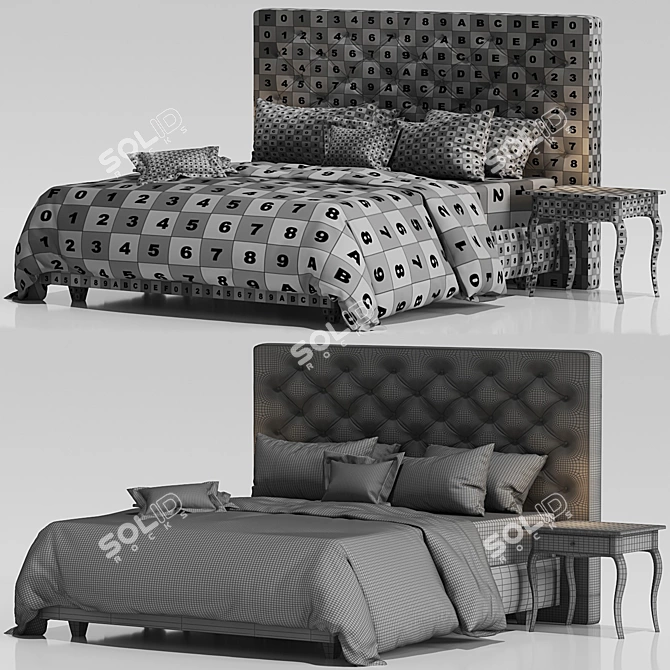 2015 Bed: MM Dimensions, High-Quality Design 3D model image 3