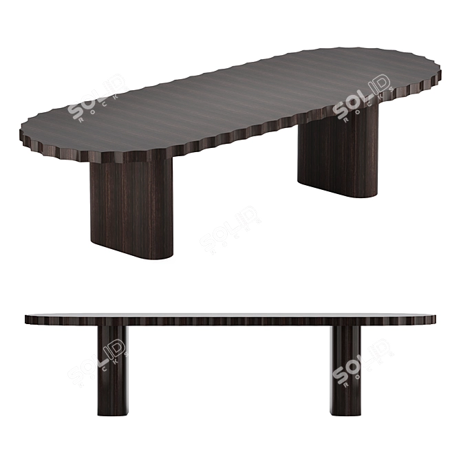 Modern Studio Table 3D model image 1