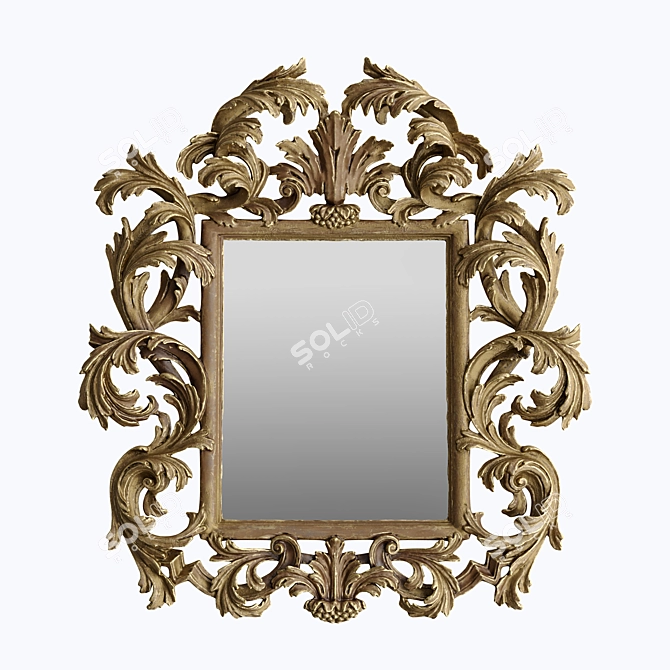 Title: Roberto Giovannini Art 1011 Mirror: Dual-Finish Lowpoly Masterpiece 3D model image 1