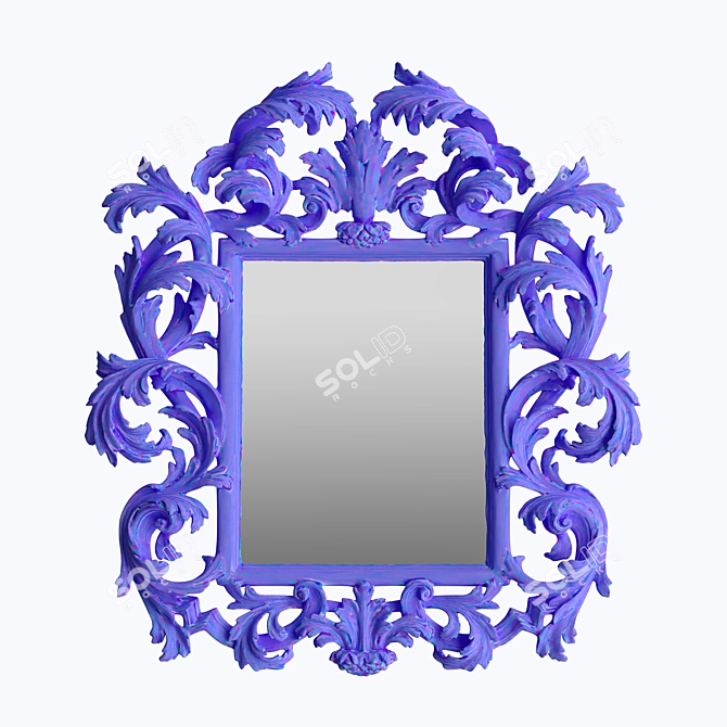 Title: Roberto Giovannini Art 1011 Mirror: Dual-Finish Lowpoly Masterpiece 3D model image 3