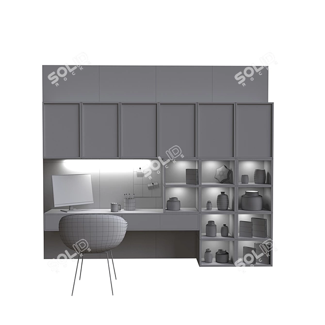 Product Title: Elegant Office Oasis 3D model image 4