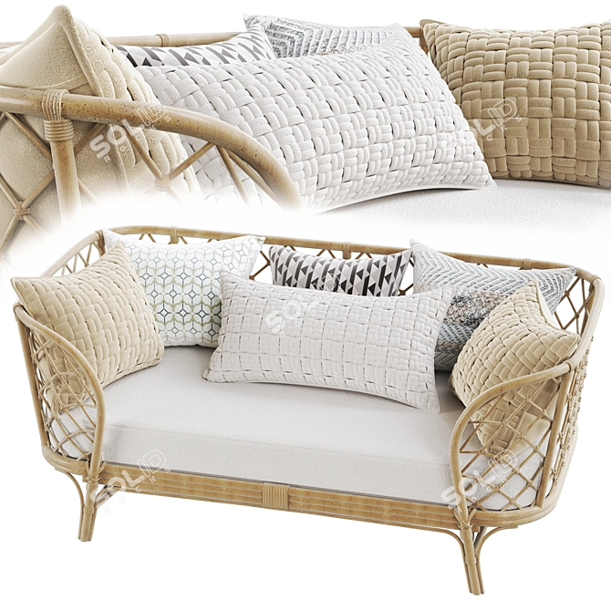 London Lounger: Stylish and Comfortable 3D model image 5