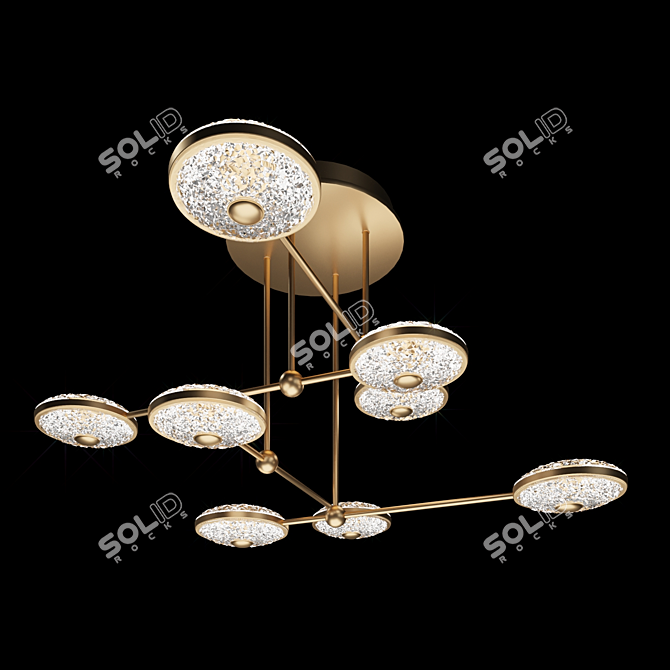 JINA Crystal LED Ceiling Chandelier 3D model image 1