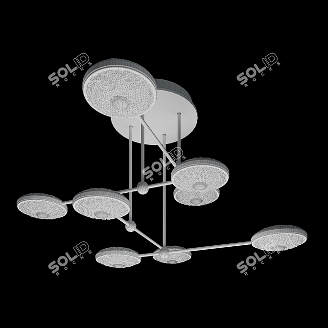 JINA Crystal LED Ceiling Chandelier 3D model image 2