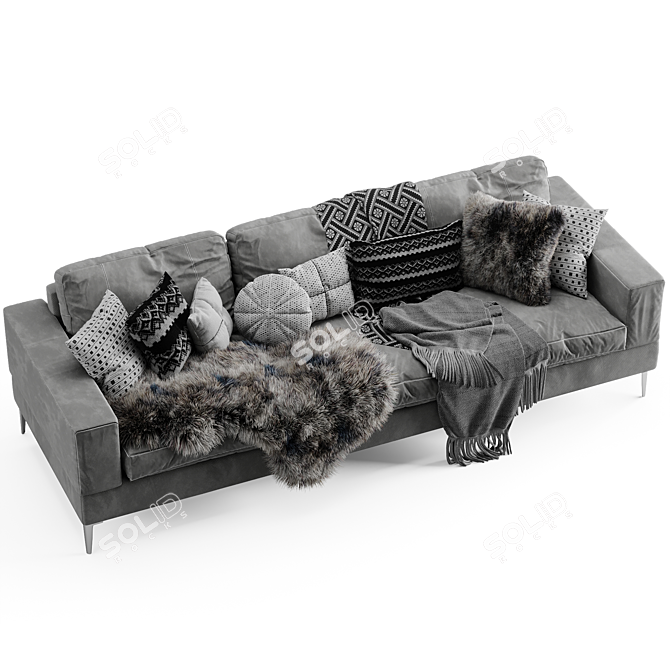 Elegant Capri Sofa: Modern Comfort & Style 3D model image 5