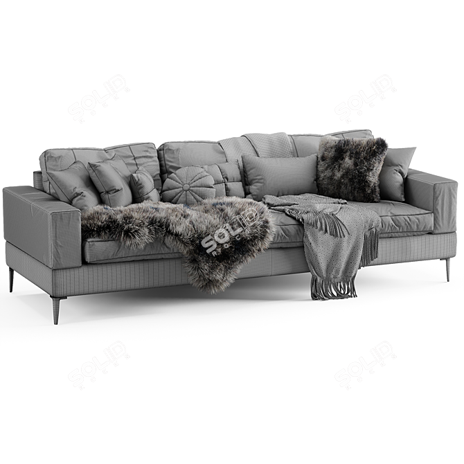 Elegant Capri Sofa: Modern Comfort & Style 3D model image 6